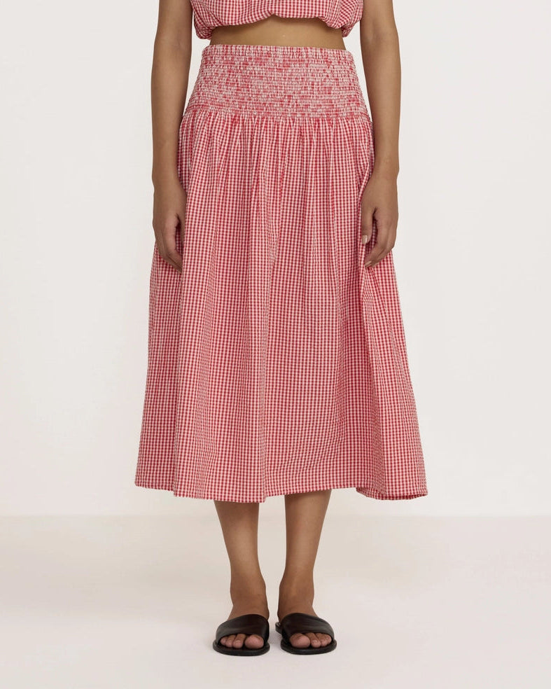 Laude The Label - Smocked Easy Skirt (Poppy Gingham) – The Mix
