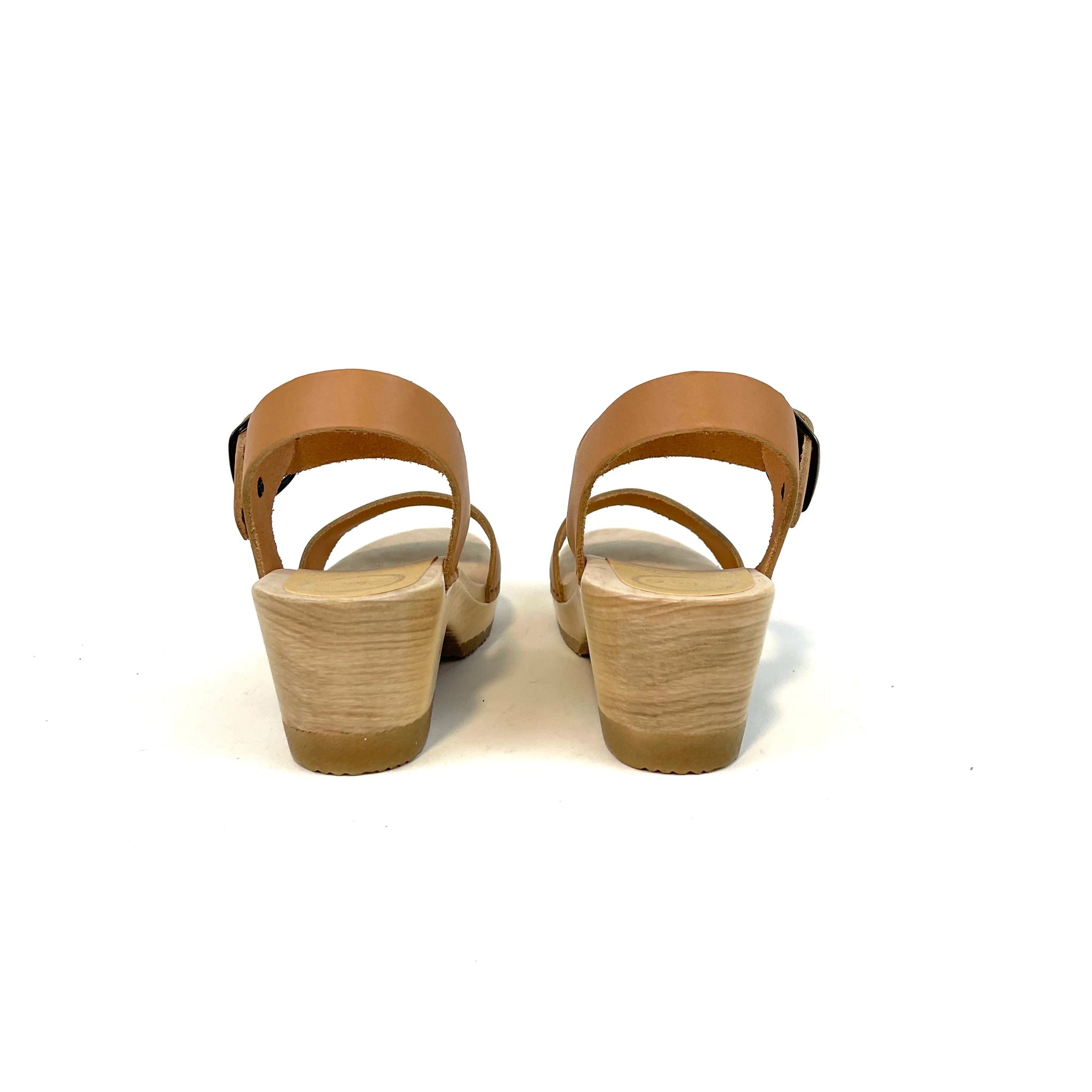 No. 6 Two Strap Clog on Mid Heel Desert The Mix Shoes Accessories